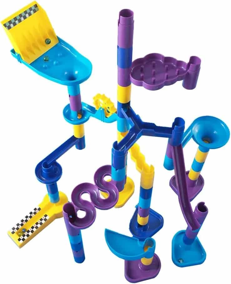 Discovery Toys MARBLEWORKS Set inicial de carrera de canicas | Aprendizaje impulsado por niños | Bloques de construcción educativos STEM, juguete para aprendizaje y desarrollo infantil a partir de 5 a