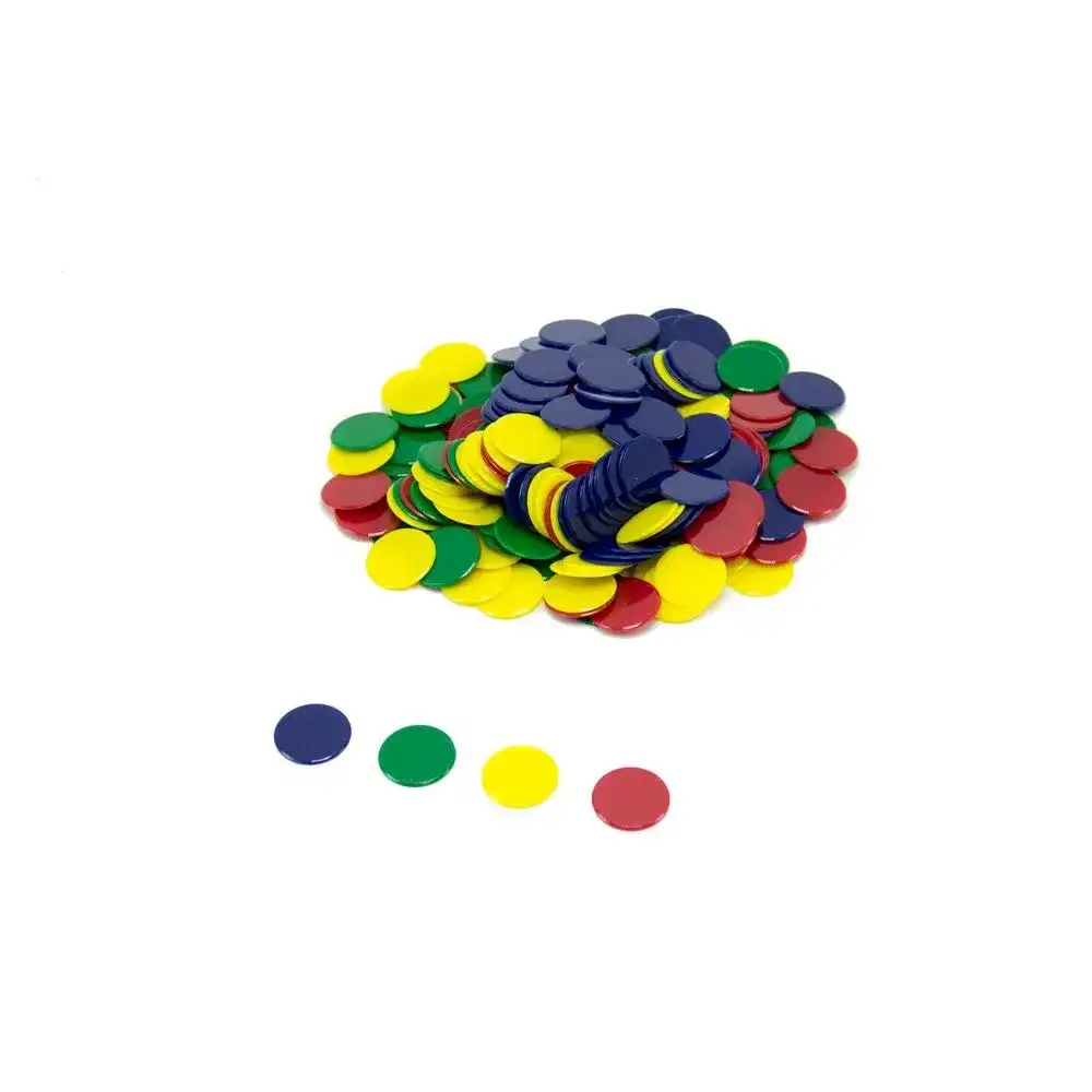 hand2mind Fichas de bingo sólidas de plástico, fichas para juegos, manipuladores de conteo, fichas de juego, contadores de matemáticas para niños, fichas de conteo, manipulativos de matemáticas, bingo
