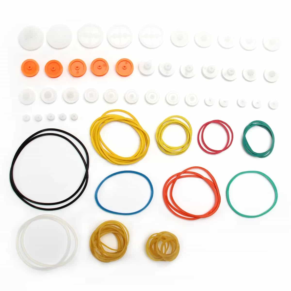 Fielect 84 Tipo Engranajes de Plástico Conjunto de Engranajes de Polea de Correa de Plástico Combinación para Motor DC DIY Modelo Juguetes