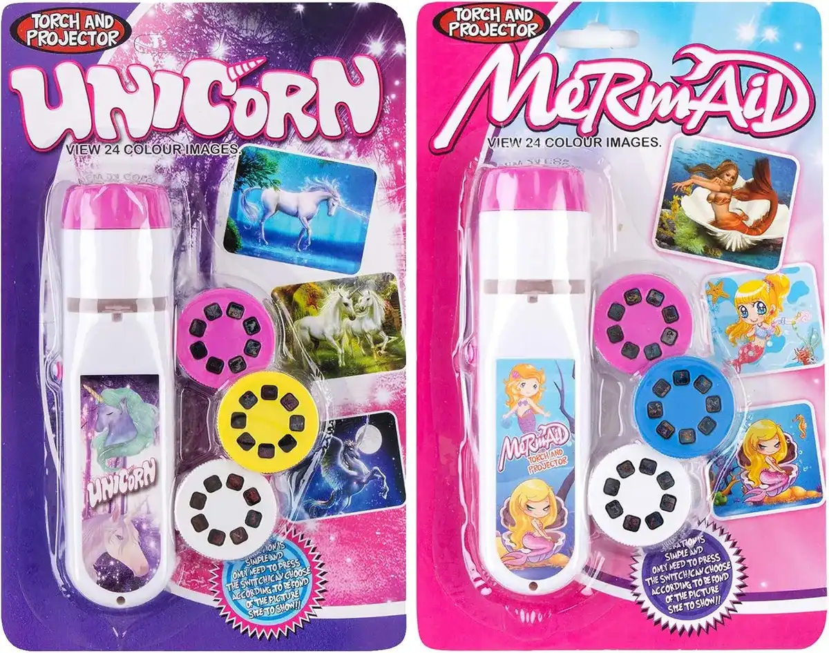 Georgie Porgy Juguete Proyector para Niños, Set Educativo de Ciencia, Linterna Proyectora para Pared, Techo y Carpa, Regalos para Niños y Niñas (Unicornio + Sirena)