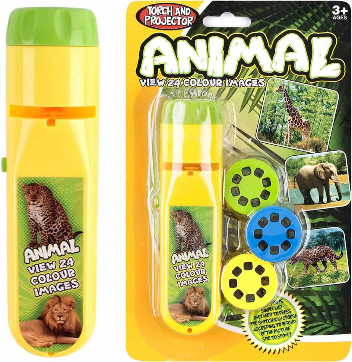 Georgie Porgy Proyector Infantil Juguetes Set de Ciencia Educativo para Pared Techo Carpa Linterna para Niños Regalos para Niños Niñas (Animales Salvajes)