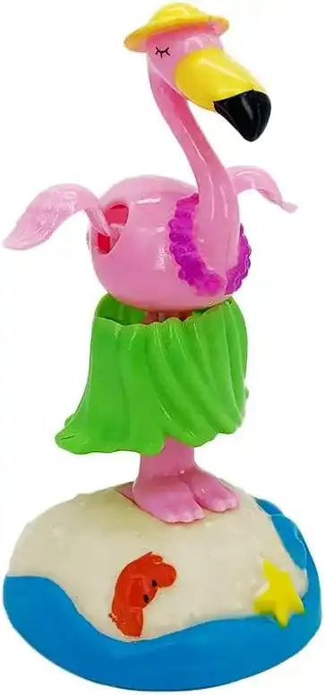 YGMONER Adornos para salpicadero de coche con flamenco Hula-Hula bailando con energía solar, vestido oscilante, decoración animada para coche (Flamingo B)