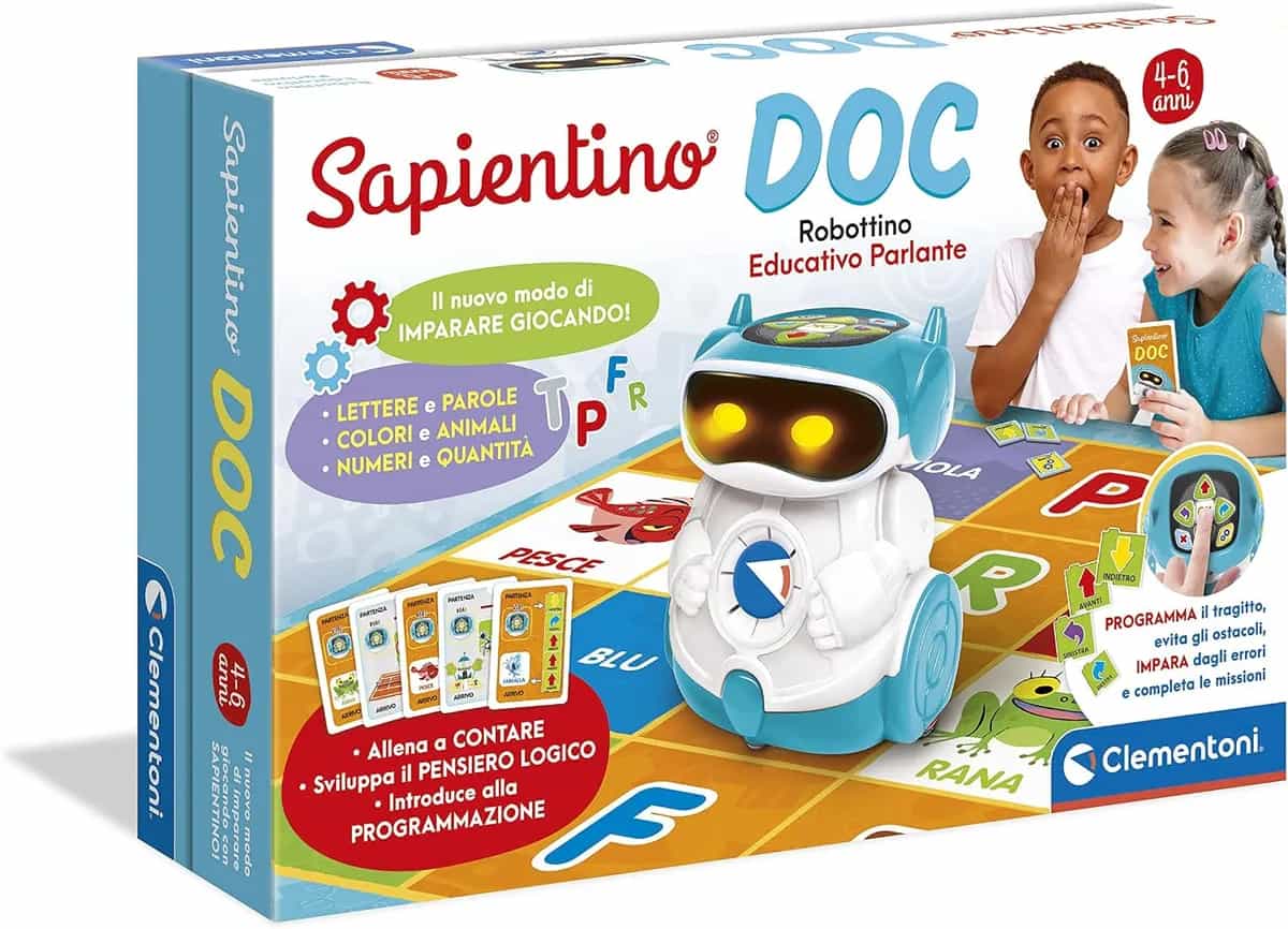 Clementoni Sapientino Doc Robot Coding and Programming, Learning Robot (in Italian) for Children 5 Years - 17698