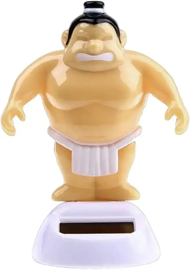 Luchador de sumo con energía solar oscilante, adorno para tablero interior de automóvil, regalo, figuras danzantes solares, flores danzantes solares, kits de energía solar