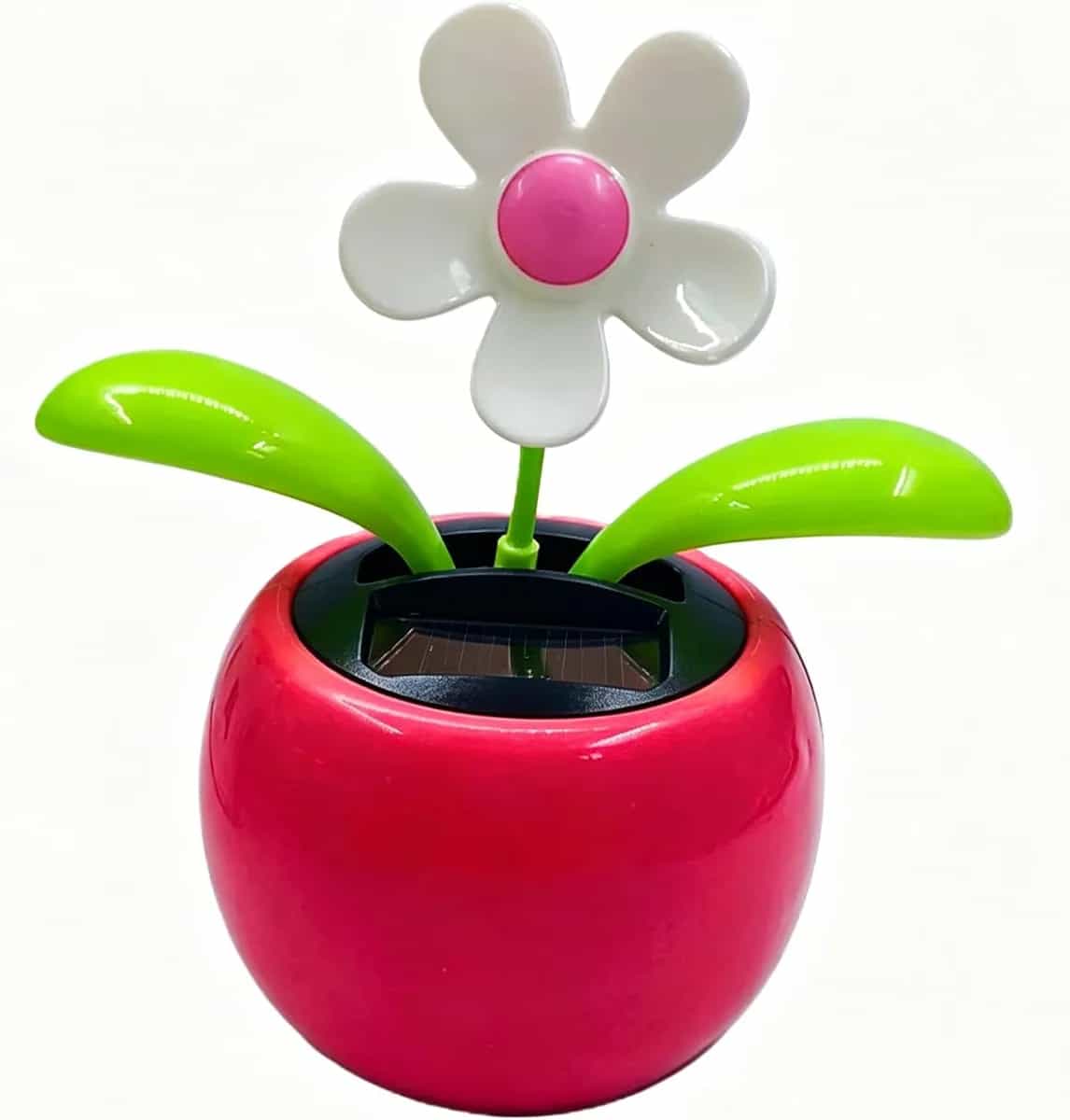 Rose Red Solar Dancing Flower for Car Decor Funny Gifts for Friends Solar Power Kits Car Dashboard Decorations - Funny Solar Powered Dancing Flower Pot Flower Swinging Toy Decoration