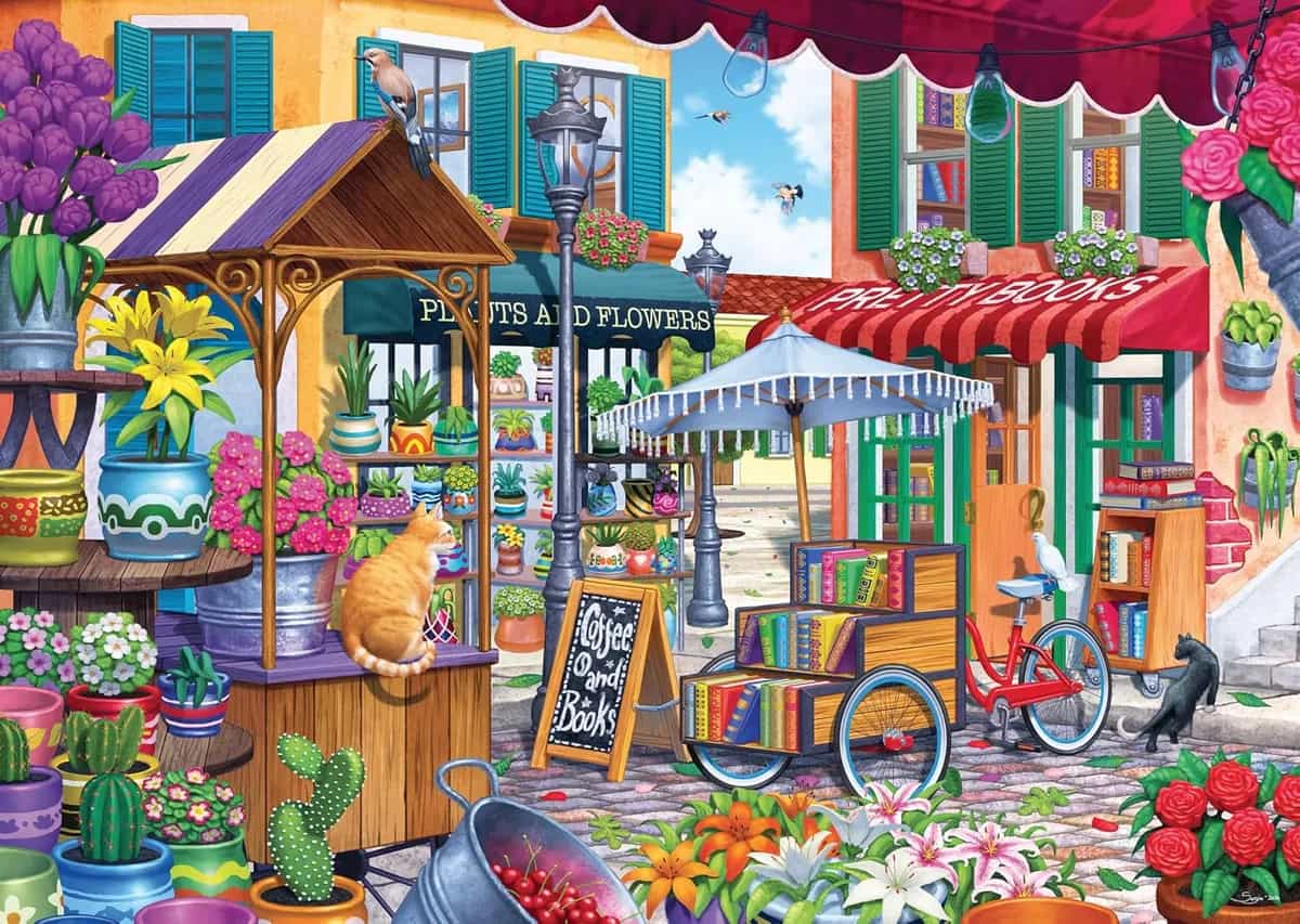 Rompecabezas de 1000 piezas para adultos Market Day de Wonder Forge