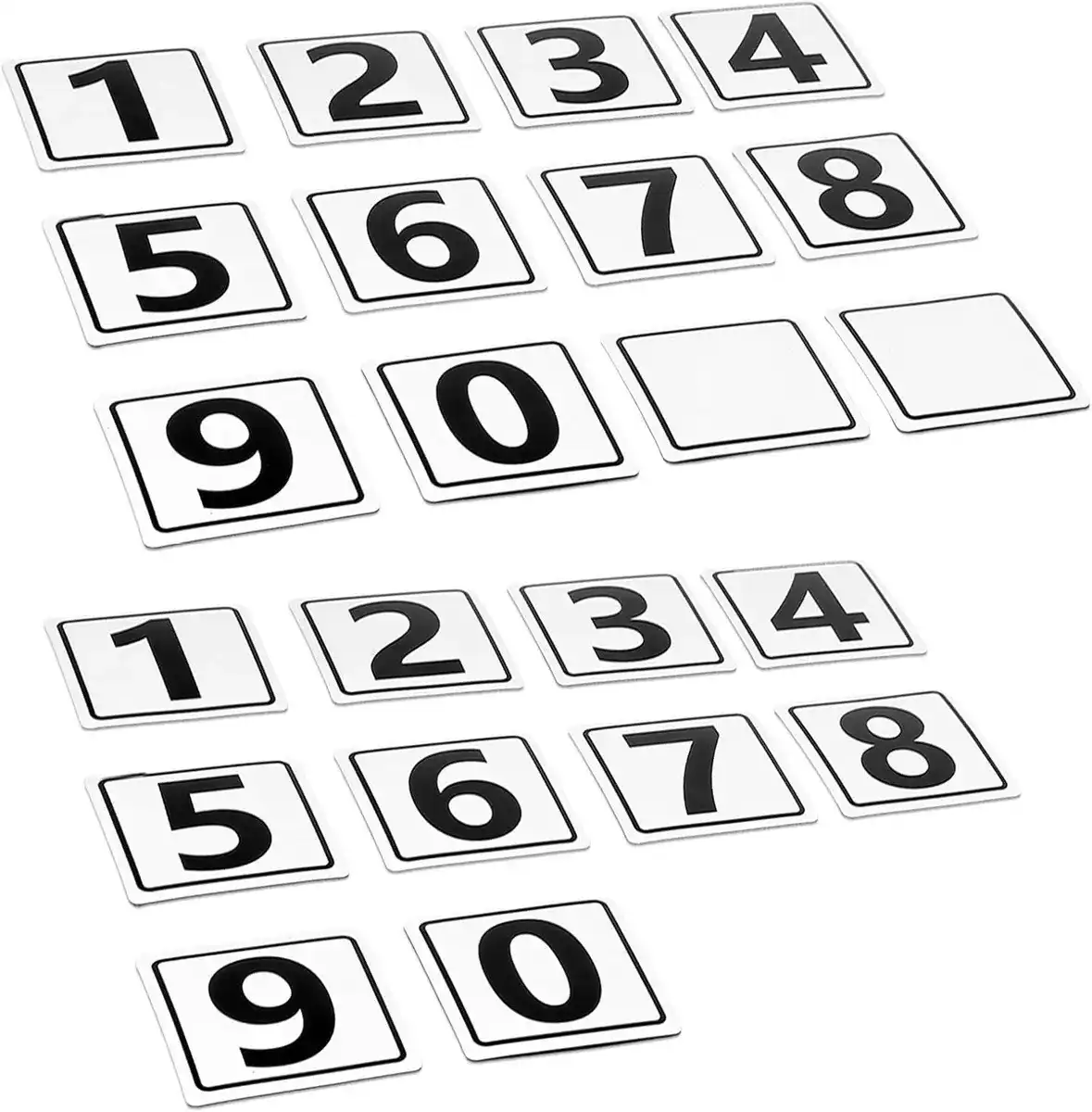 1~10 imanes numéricos, número magnético educativo (números magnéticos de tamaño pequeño, 20 piezas+2 imanes en blanco de respaldo, 1,5 x 1,5)