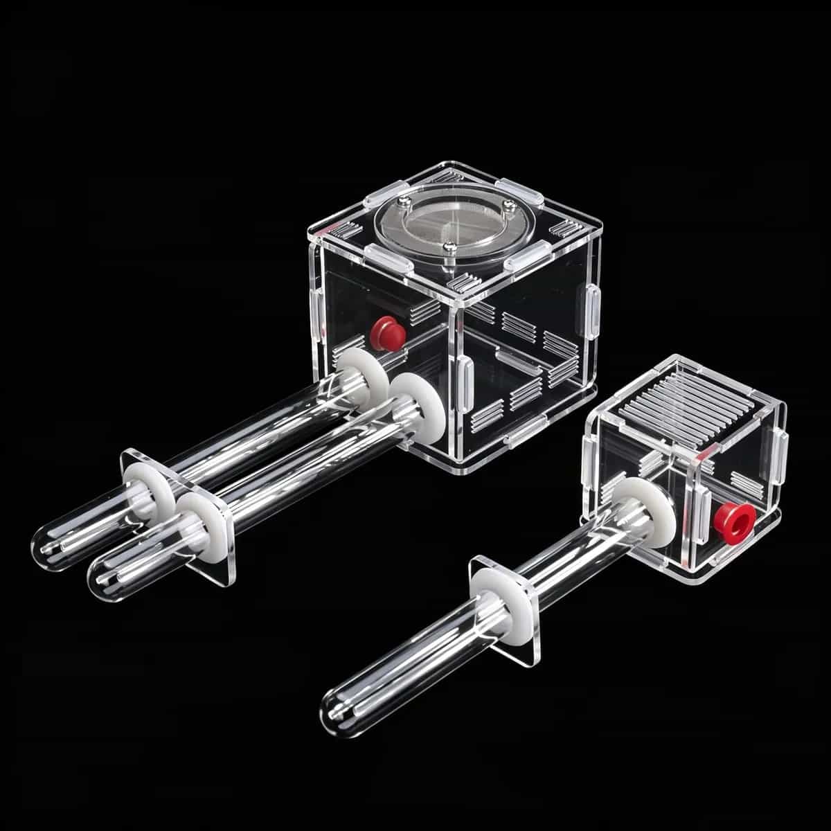 Tubo acrílico para nido de granja de hormigas, mini formicario transparente, kit de observación científica con cubierta de malla, sistema educativo de alojamiento para hormigas (tubo de ensayo único)