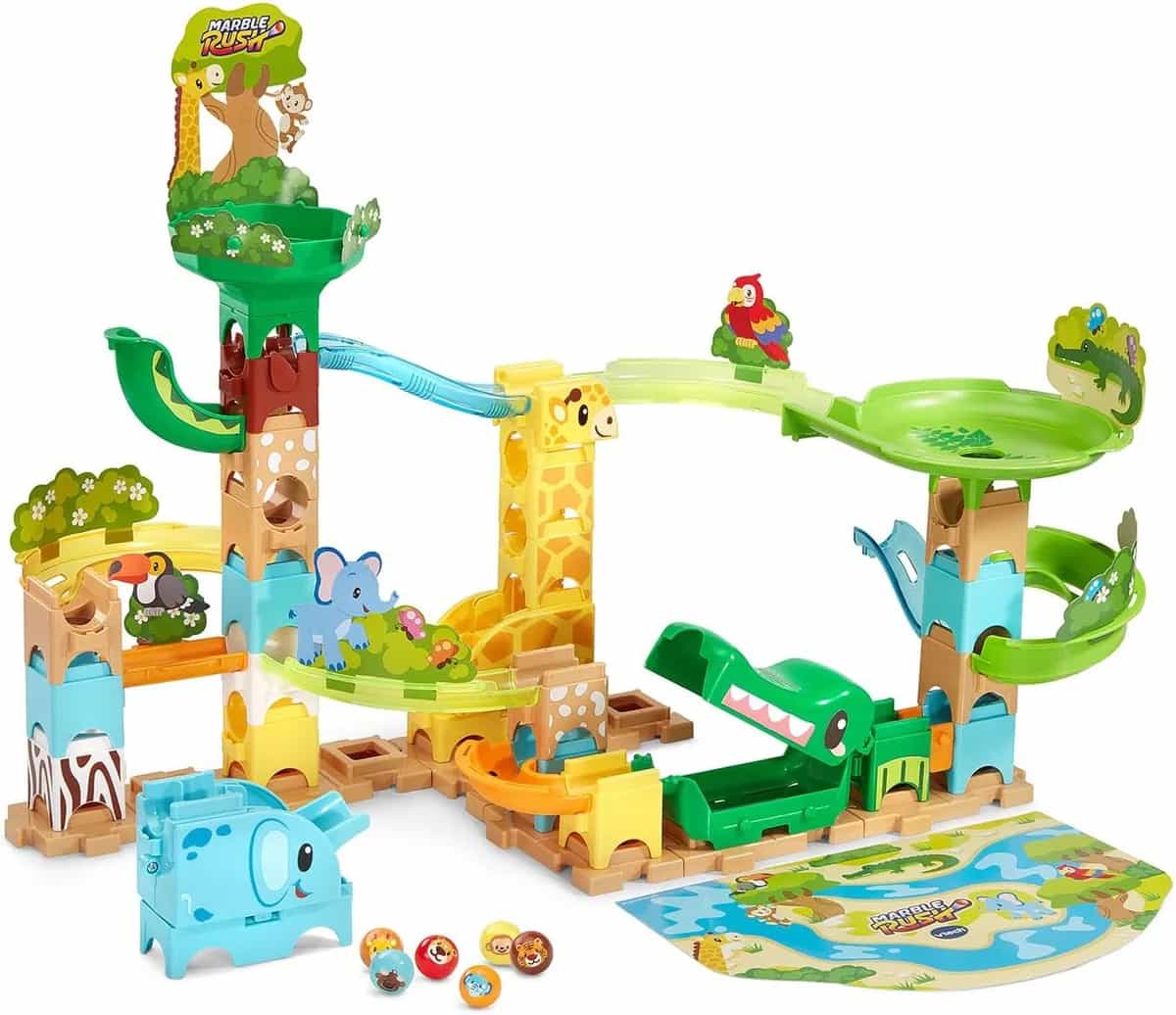 VTech Marble Rush Jungle Journey Set Preescolar Pista de Canicas Juguete