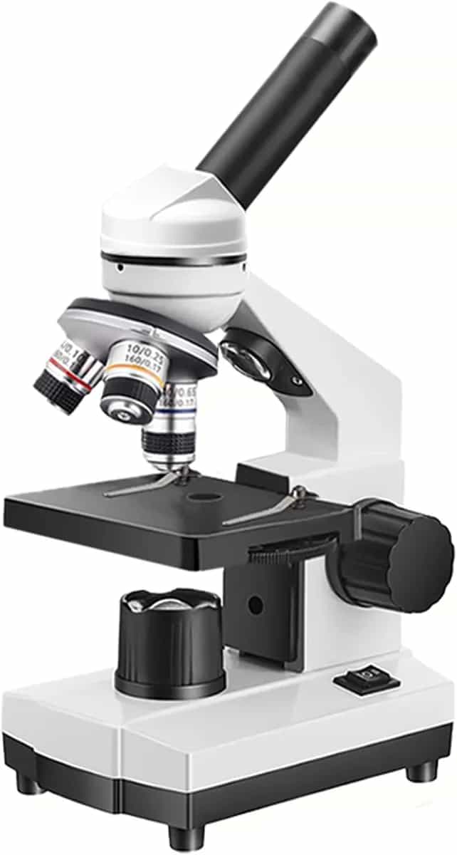 Microscopio compuesto para adultos y estudiantes: microscopio biológico de alta potencia 40X-2000X, con iluminación LED dual, adecuado para laboratorios escolares y educación en el hogar