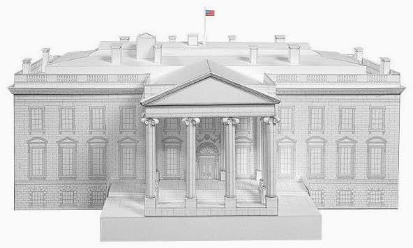 Maqueta Tridimensional de la Casa Blanca: Desafío Ingenioso de Construcción en Papel para Jóvenes Exploradores Arquitectónicos