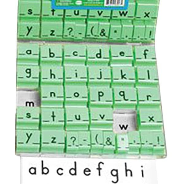 Herramienta educativa para pequeñas mentes: Sellos alfabéticos completos con letras mayúsculas y minúsculas (34 piezas)