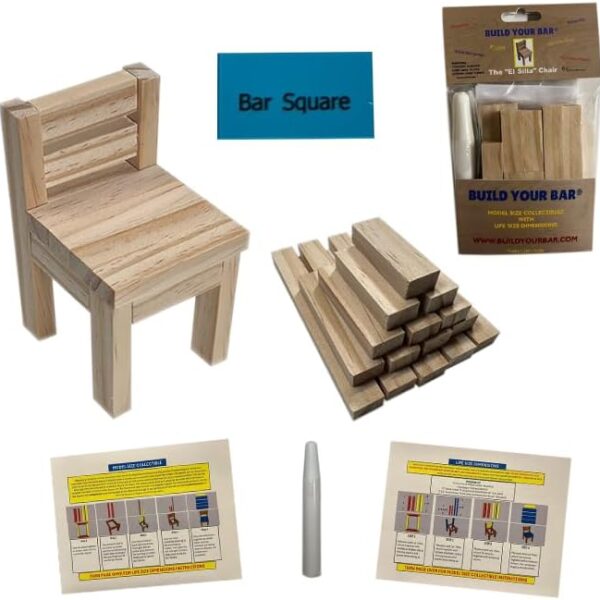 CONSTRUYE TU BAR - Kit de carpintería para niños y adultos - Proyectos de construcción - Proyectos de madera - Kits de construcción de madera para niños de 8 a 12 años - Proyectos de manualidades de madera