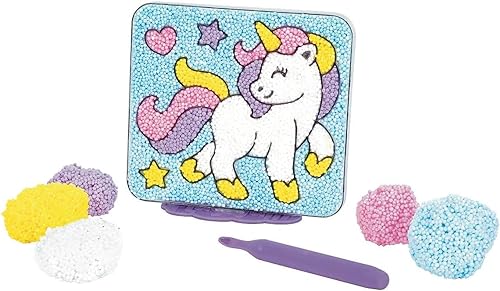 Masilla mágica de espuma brillante: unicornio de ensueño en un arcoíris de colores