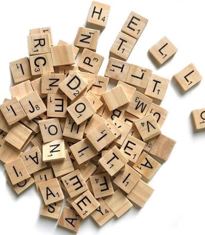 500 fichas de letras de madera estilo Scrabble para crear decoraciones y juegos educativos