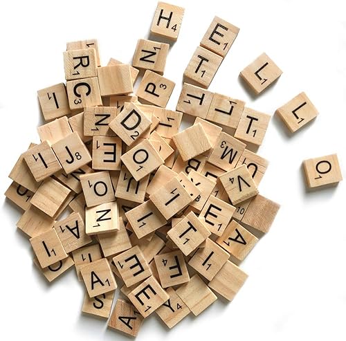 500 fichas de letras de madera estilo Scrabble para crear decoraciones y juegos educativos
