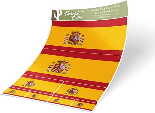 8 pegatinas de la bandera de España: ¡Decora tus objetos con el espíritu español!