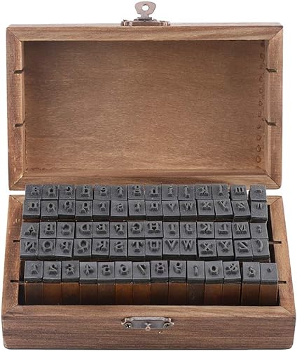 70 sellos de goma con letras del alfabeto y números