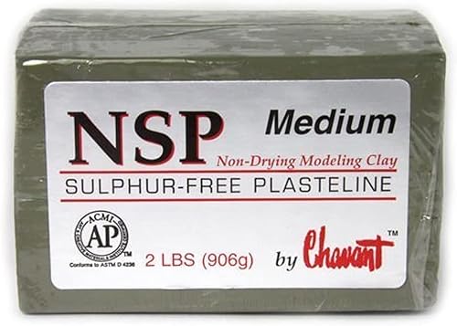 Arcilla Profesional Chavant NSP Mediana (2 lbs): Esculpe con Facilidad y Precisión (Color Verde)