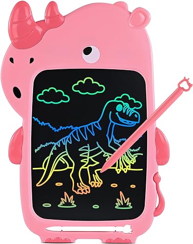 Tableta Mágica de Dibujo para Pequeños Exploradores: Un Rinoceronte Colorido para Aventuras Creativas