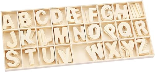 Set de Letras del Alfabeto en Madera para Decorar; fichas educativas para la primera infancia