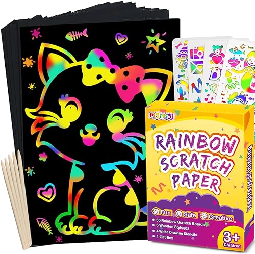 Magical Rainbow Scratch Art Paradise para Colosales Aventuras Creativas de los Pequeños