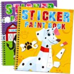 2 libros temáticos de stickers de animales para niños