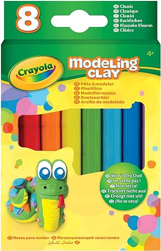 Crayola: ¡8 barras de arcilla para modelar en colores básicos! Ideal para pequeñas manos creativas.