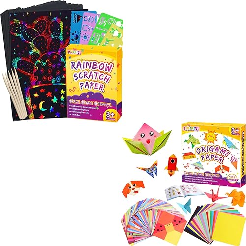 Arte de Manos Creativas: Kit de Origami para Explorar la Imaginación Infantil con 208 Papeles Plegables Multicolores