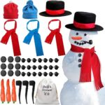 Jenaai: ¡Decora tu muñeco de nieve con estilo esta Navidad! Este juego de 6 accesorios incluye todo lo necesario para personalizar tu muñeco de nieve y darle un toque festivo a tus celebraciones invernales al aire libre.