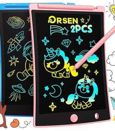 Tablero Digital Multicolor para Pequeños Artistas: Dúo de Tabletas LCD para la Creatividad en Desarrollo