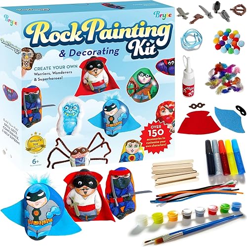 Kit de pintura rupestre Bryte para niños: Incluye accesorios de juguete de ninja