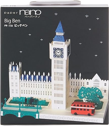 Construcciones arquitectónicas icónicas en miniatura: El emblemático Big Ben en papel