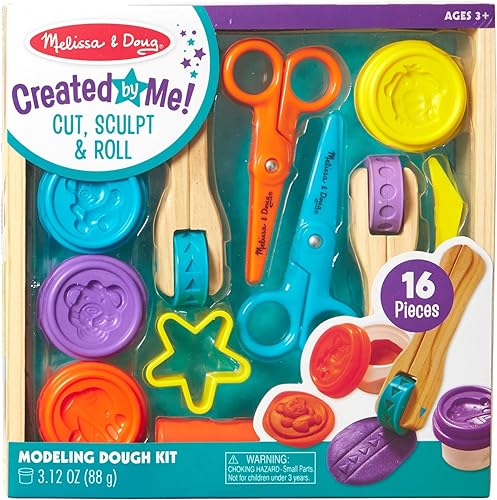 Melissa & Doug: ¡Explora el mundo de la arcilla con este completo set! Incluye 8 herramientas y masa de modelar en 4 colores para cortar