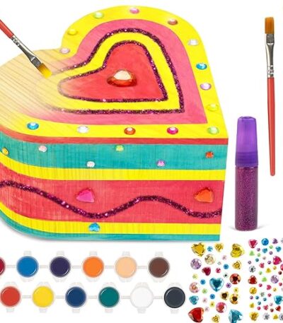 ¡Caja de Joyas de Madera para Pintar y Personalizar: Un Lienzo Creativo para Jóvenes Artistas!