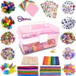 Irichna Mega Kit de Arte y Manualidades para Niños: ¡Más de 1000 Piezas para Crear y Organizar!