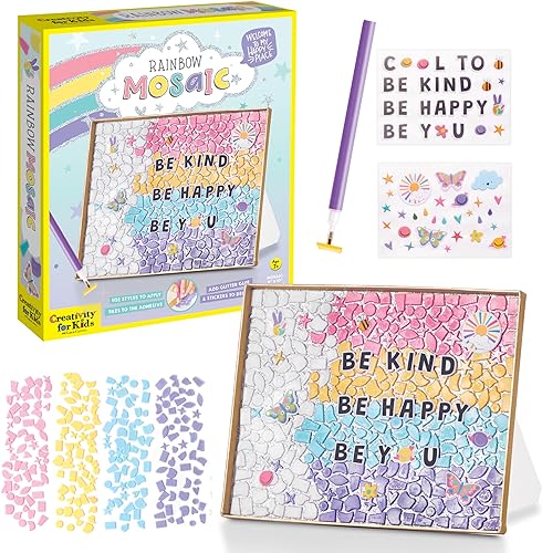 Creativity for Kids: ¡Crea un mosaico arcoíris lleno de amor! Un kit de manualidades perfecto para San Valentín.