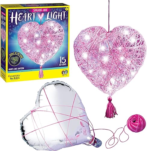 Creativity for Kids: ¡Crea luces de corazón con cuerdas de colores! Un regalo original para iluminar cualquier espacio.