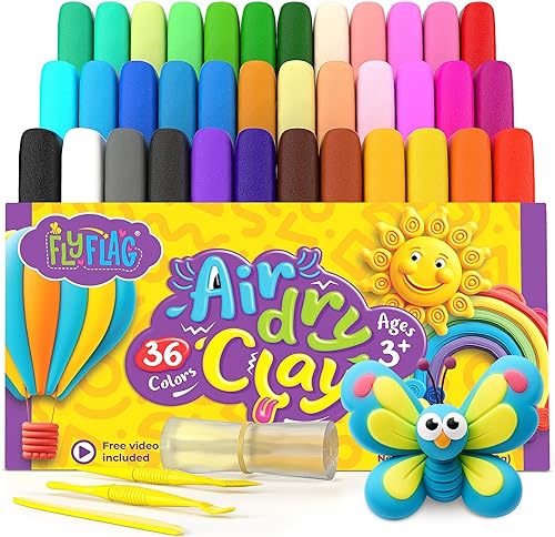 Kit de Arcilla de Modelado Air Dry de 36 Colores: Creatividad y Diversión para Niños