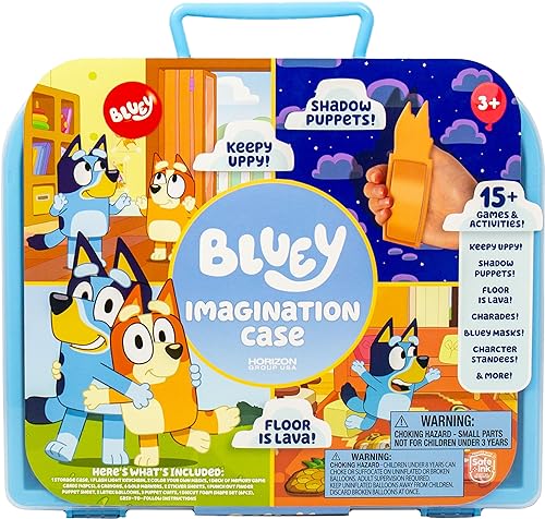 Funda Bluey Imagination: 15 Juegos y Actividades para Estimular la Imaginación de los Niños - ¡Lleva la Diversión de Bluey a Todas Partes con Marcadores