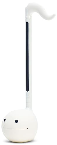 Otamatone - Instrumento musical electrónico, sintetizador, portátil, japonés, Maywa Denki Studio, galardonado, regalo educativo y divertido para niños, adolescentes y adultos, blanco