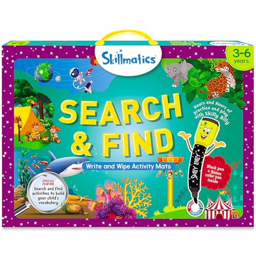 Skillmatics Search & Find - Juego educativo para preescolar, perfecto para niños que aman los juguetes, actividades de arte y manualidades, regalos para niñas y niños de 3-6 años