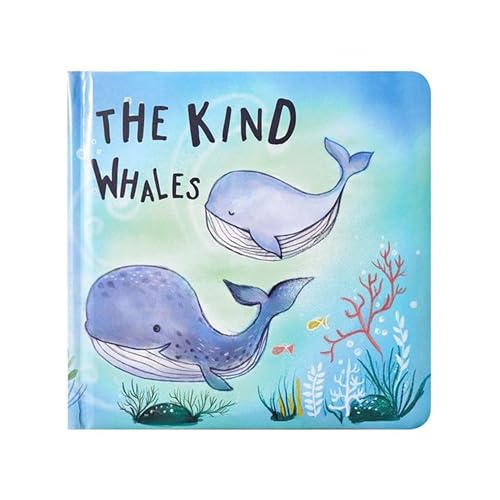 Kate & Milo Libro de tablero The Kind Whales, libro de bondad, libros para niños pequeños de desarrollo y aprendizaje, regalo para padres nuevos y futuros, animales del océano