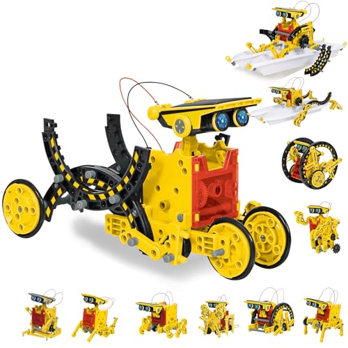Juguetes de robot solar para niños de 8 a 12 años, proyectos STEM 12 en 1, kits de ciencia para 8-13, 9, 10, 11 años, adolescentes, niños y niñas, 190 piezas, juegos educativos de experimentos de