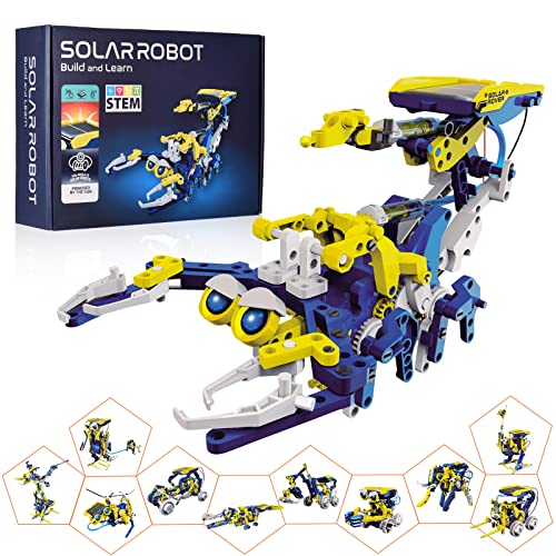 STEM Projects - Robot solar 11 en 1 para niños de 8 a 12 años, kits de ciencia robótica educativa para construir, regalos de cumpleaños de Navidad para niños y niñas de 8, 9, 10, 11, 12, 13, 14