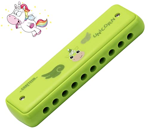 Color Blues Armónica, clave de C para niños, niños pequeños y principiantes, instrumento musical de 10 agujeros, 20 tonos, regalo