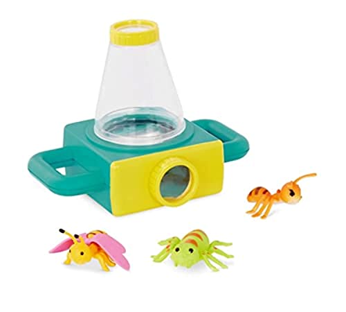 B. Toys - Microscopio de doble cara - Microscopio deportivo y exterior para niños - Microscopio de doble cara - Juguetes científicos - 3 insectos de juguete - Microscopio Itty-Bitty - - 4 años +