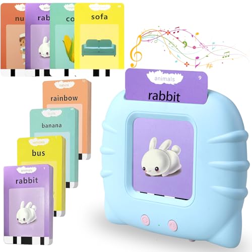 Tarjetas didácticas que hablan para niños con 224 palabras visuales, juguetes sensoriales de terapia del habla y autismo, juguetes educativos de aprendizaje para niños y niñas de 1, 2, 3, 4, 5 años,