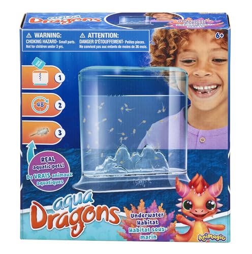 Animagic Aqua Dragons Hatch 'n' Grow - Tanque básico | Construye un ecosistema acuático, mira el kit de ciencia de las mascotas prehistóricas eclosionar y cultivar | A partir de 6 años