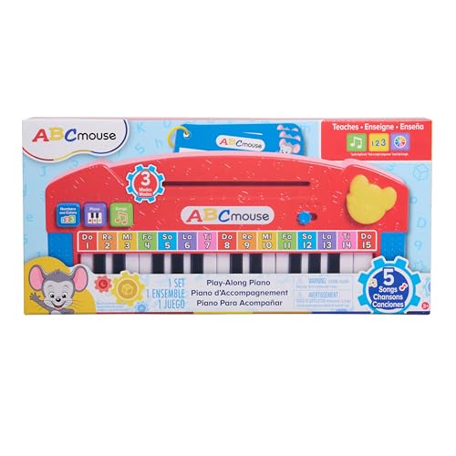Just Play ABCmouse Play Along Piano, 3 modos de aprendizaje, aprendizaje y educación, juego de simulación, juguetes para niños a partir de 3 años